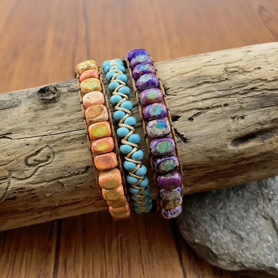 Boho Perlenarmband mit Mehrfarbigen Akzenten Für Frauen