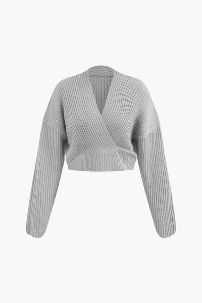 Klara | Elegantes Strick-Set mit Wickel-Oberteil & Bleistiftrock