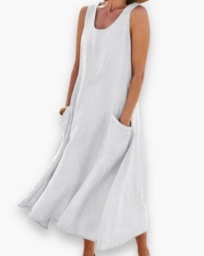 Damen Luftiges Sommerkleid | Bequem Midi Kleid