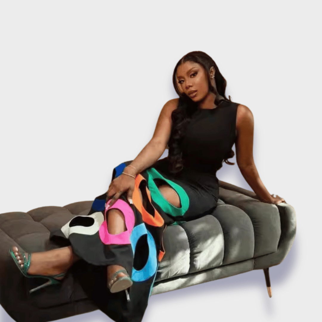 Marlene®️ | Künstlerisches Kleid aus hochwertigem, handgefertigtem Stoff