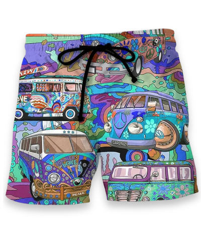 Herren Trendige Graffiti Badeshorts | Bequem und Schnell Trocknend