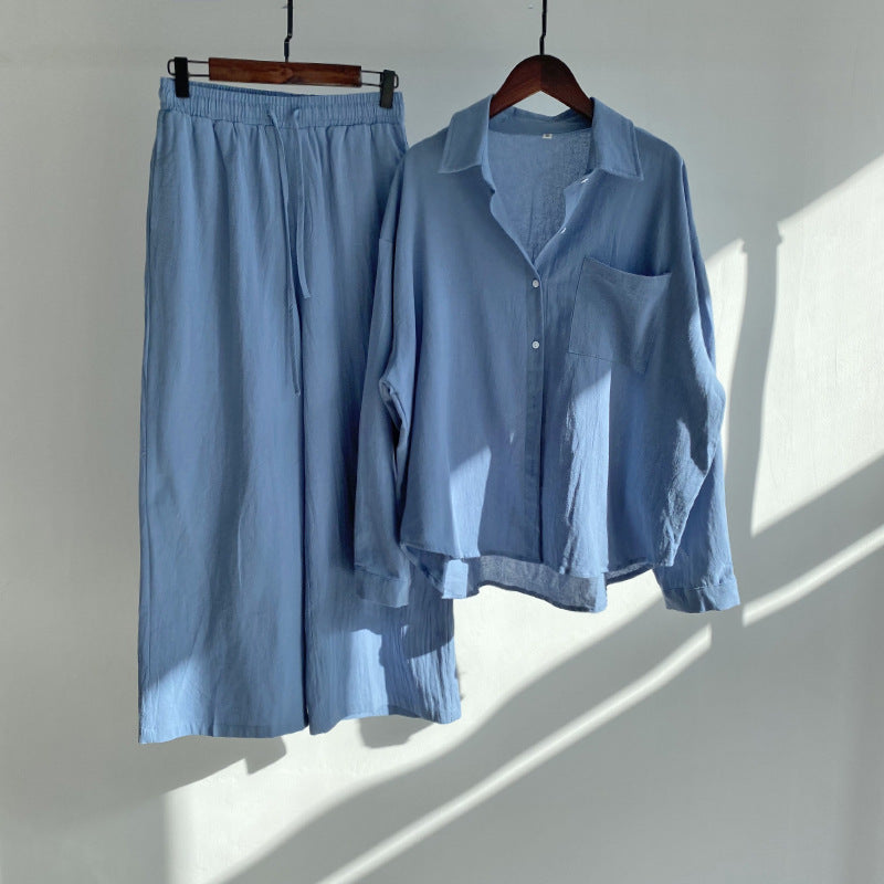 Ingrid™ | 2-Teiliges Set im Leinen-Look | Shirt & weite Hose