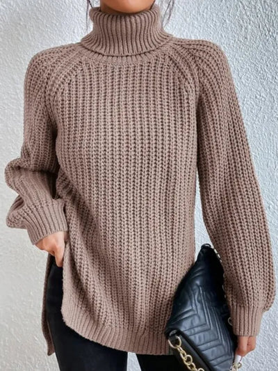 Strick-Rollkragenpullover für Frauen