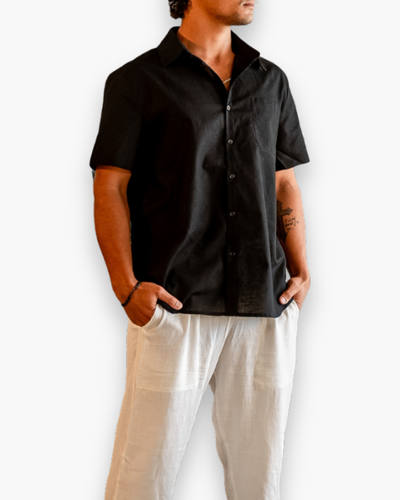 Herren Lässiges Kurzarmhemd | Atmungsaktiv für Sommer