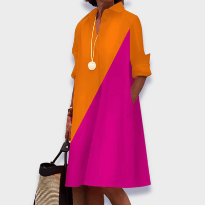 Leona®️ | Stylisches Polokleid aus Premium-Stoff