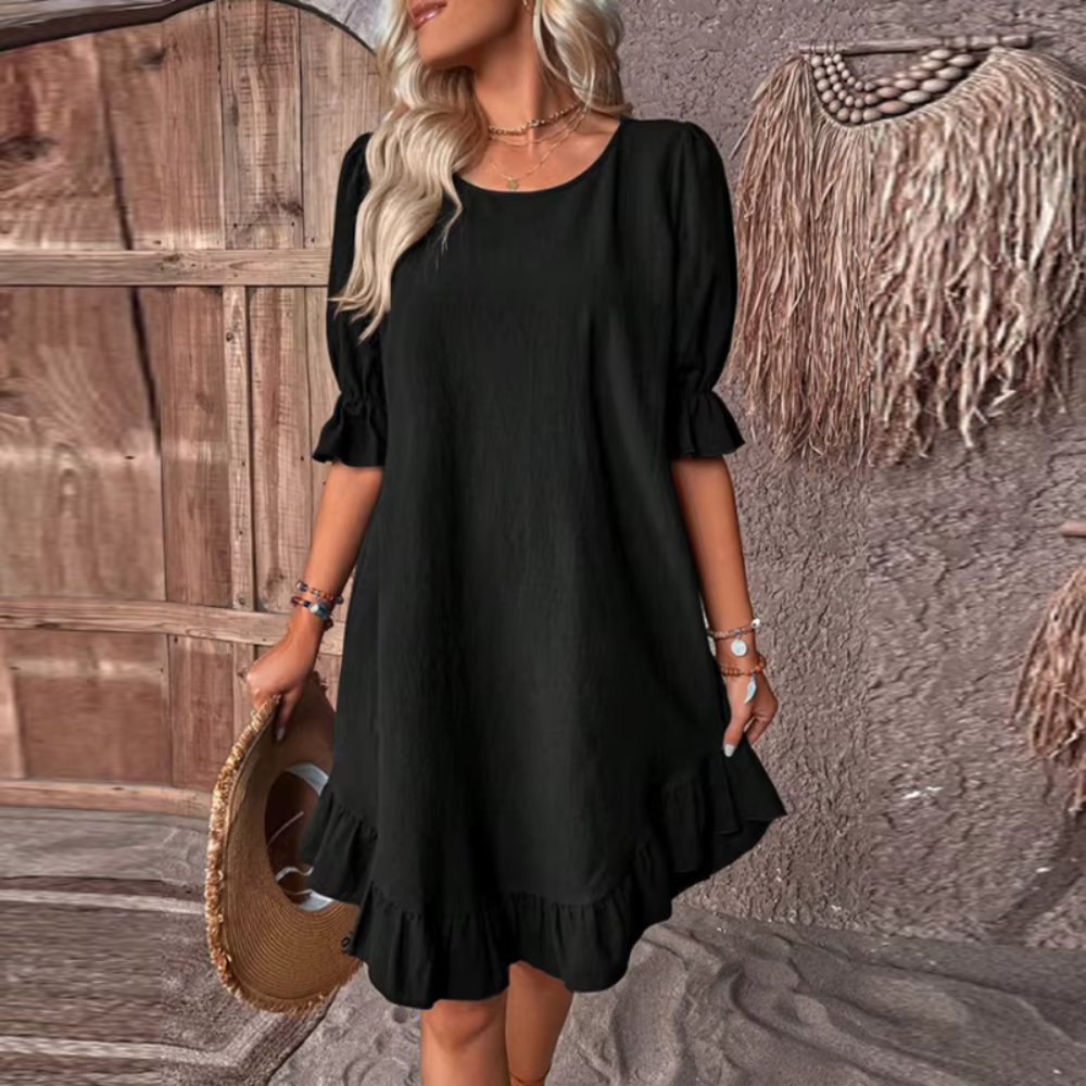 Amélya - Lockeres Rüschenkleid