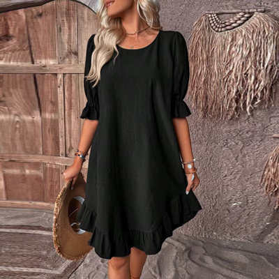 Amélya - Lockeres Rüschenkleid