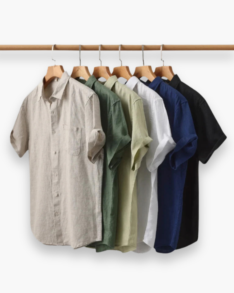 Herren Lässiges Kurzarmhemd | Atmungsaktiv für Sommer