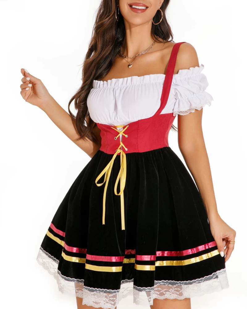 Damen Traditionelles Bayerisches Trachtenkleid | Mini