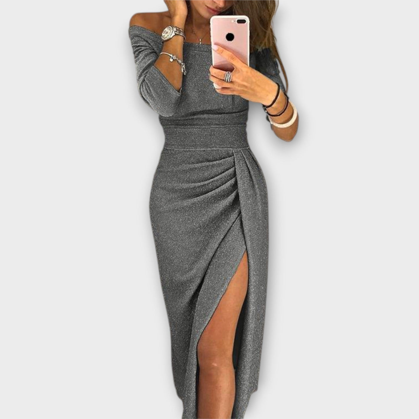 Lore®️ - Elegantes Off-Shoulder Kleid