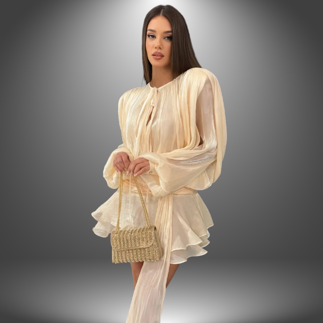 Bertha© | Helles, handgefertigtes kurzes Set