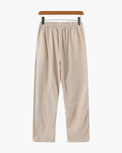 Jose | Loose Fit Sommer Leinenhose mit Kordelzug