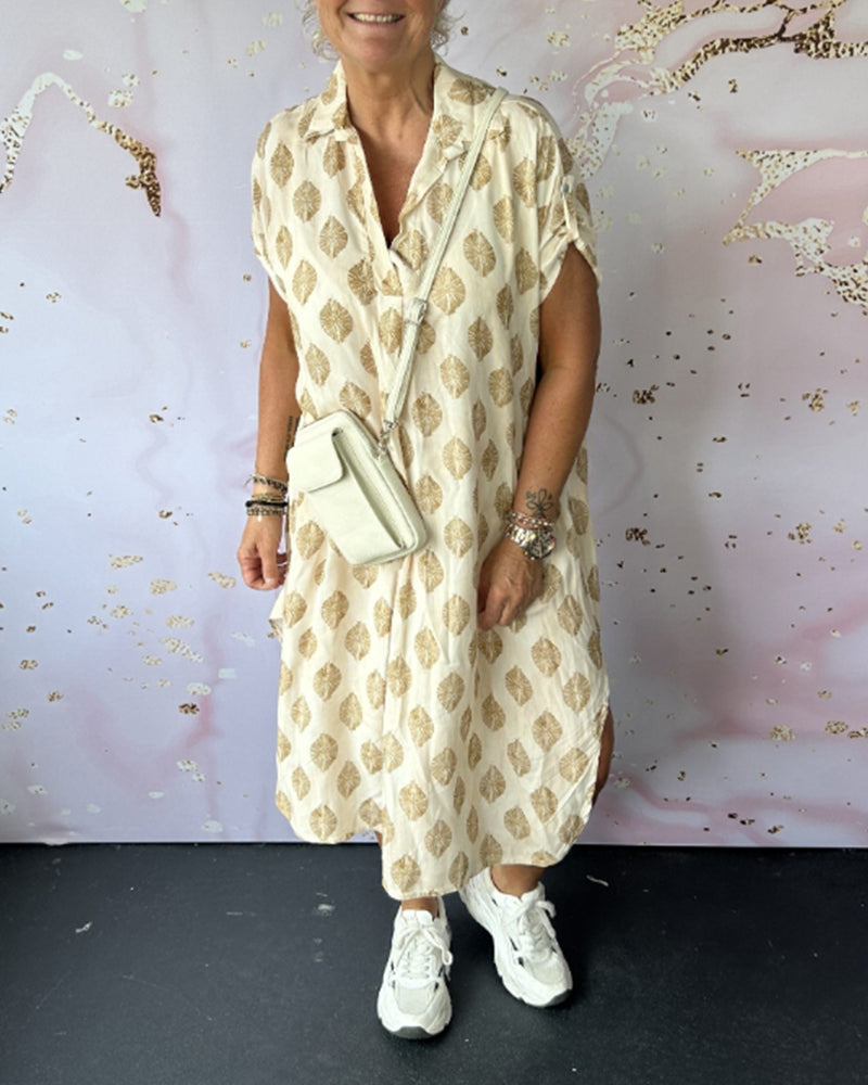 Marianne® | Lockeres Sommerkleid mit Reverskragen und kurzen Ärmeln