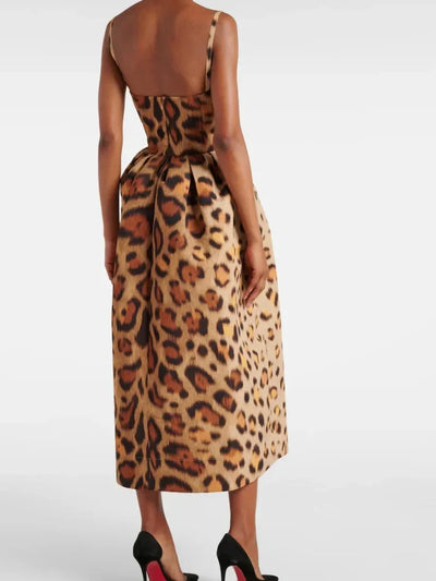 Midikleid mit Animal Print und femininer Ausstrahlung für Frauen