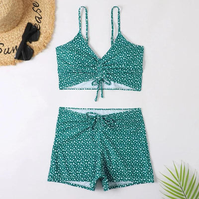 Diana® | 3-teiliger Bikini-Badeanzug aus Ombre-Spitze mit Strandrock