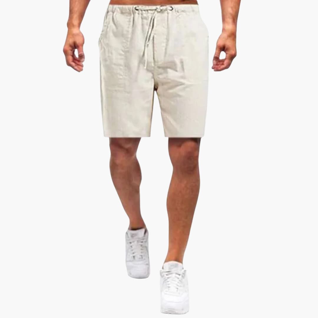 Sommerliche Freizeitherren-Shorts mit Kordelzug und Seitentaschen