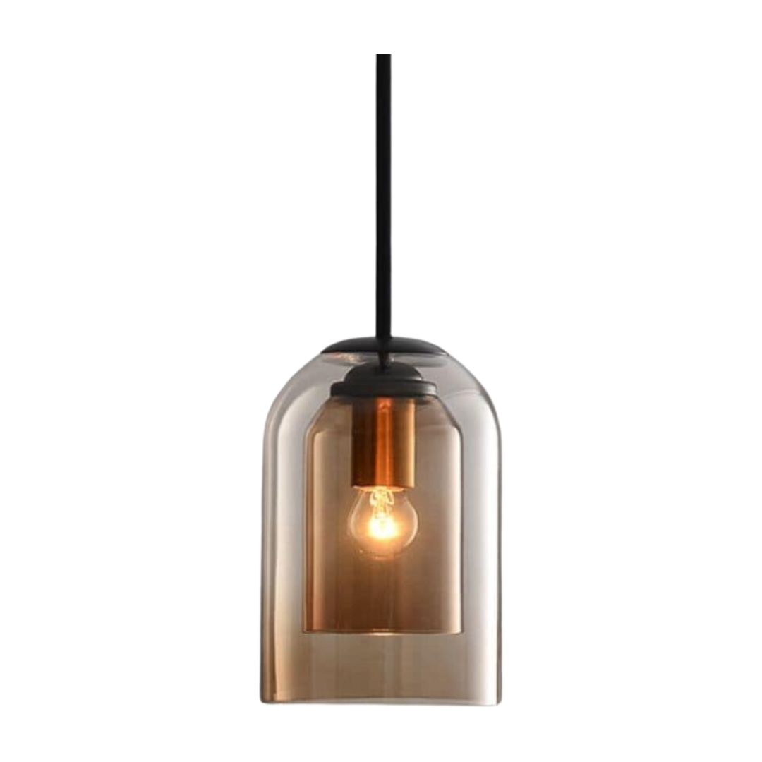 LuxeBeam Light - Moderne Pendelleuchte aus doppeltem Glas