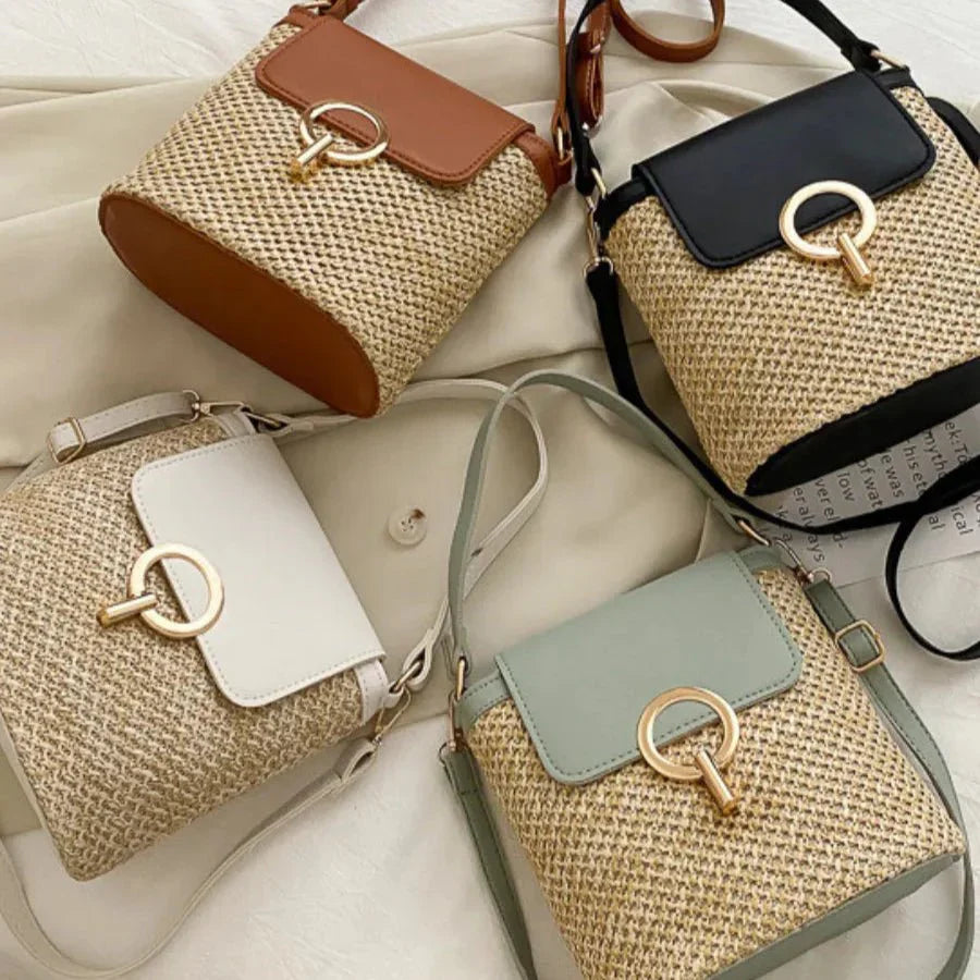 Große Strandtasche aus veganem Leder – Handgefertigt & Stilvoll