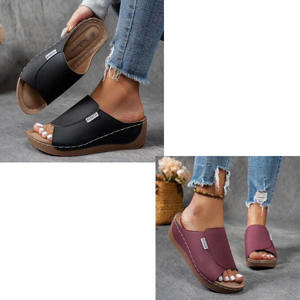 Mayfair™ | Bequeme Slides mit Fußgewölbeunterstützung – Einfarbige Damensandalen – Atmungsaktiv