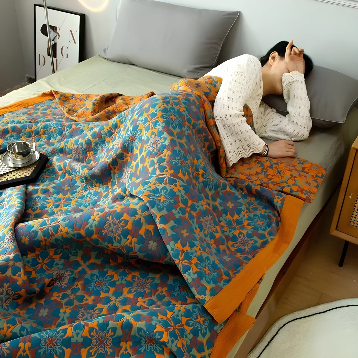 EthniWeave Decke – Dekorative Baumwoll-Ethno-Decke