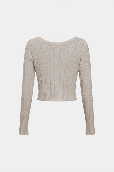 Thea | Strick-Zweiteiler-Set mit Zopfmuster & figurbetontem Schnitt