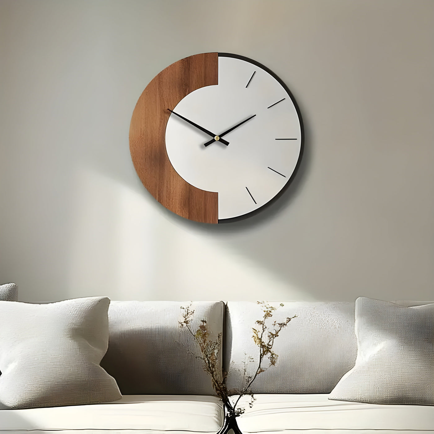 VintageWood Clock – Leise Vintage-Wanduhr aus Holz