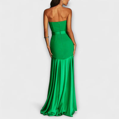 Vada - Off-Shoulder V-Neck Maxi Dress