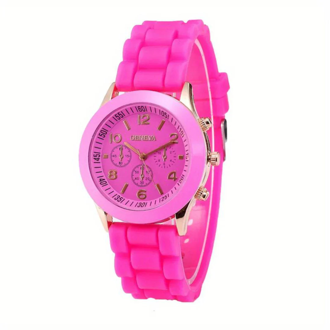 Lässige Quarz Uhr aus Silikon - Klassisch & Zeitlos