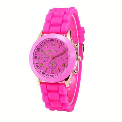 Lässige Quarz Uhr aus Silikon - Klassisch & Zeitlos