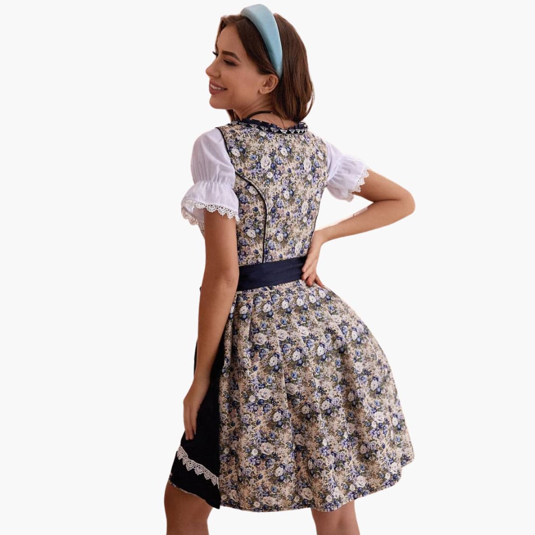 Geblümtes Dirndl kleid für Damen - Oktoberfest 2025