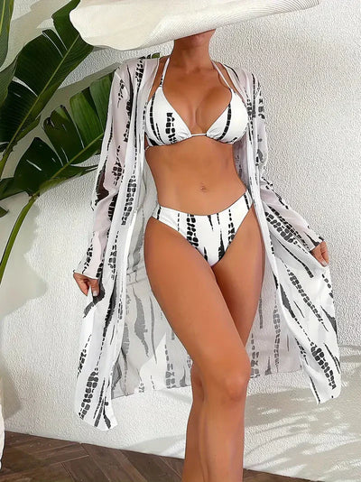 Adela® | Damen Sommer Badeanzug Set Strandkleid