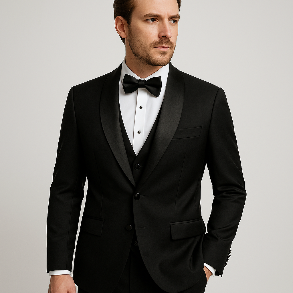 3-teiliges Slim Fit Anzug-Set für Herren | Eleganter Anzug für formelle Anlässe