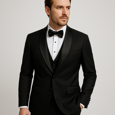 3-teiliges Slim Fit Anzug-Set für Herren | Eleganter Anzug für formelle Anlässe