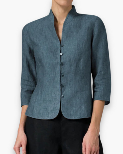 Damen Elegante Bluse mit Stehkragen | Festliche Anlässe