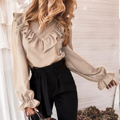 Bluse mit langen Ärmeln und zeitloser Ausstrahlung für Frauen