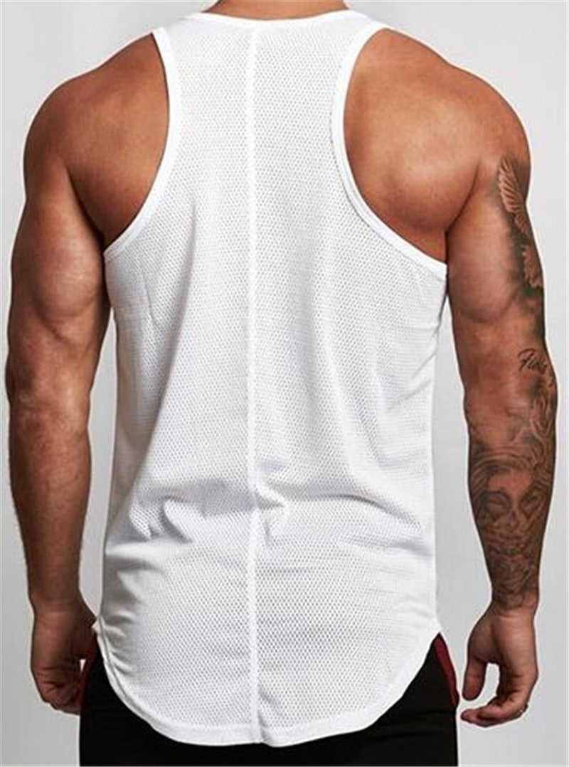Atmungsaktives Mesh-Sport-T-Shirt ohne Ärmel für Herren - Marco