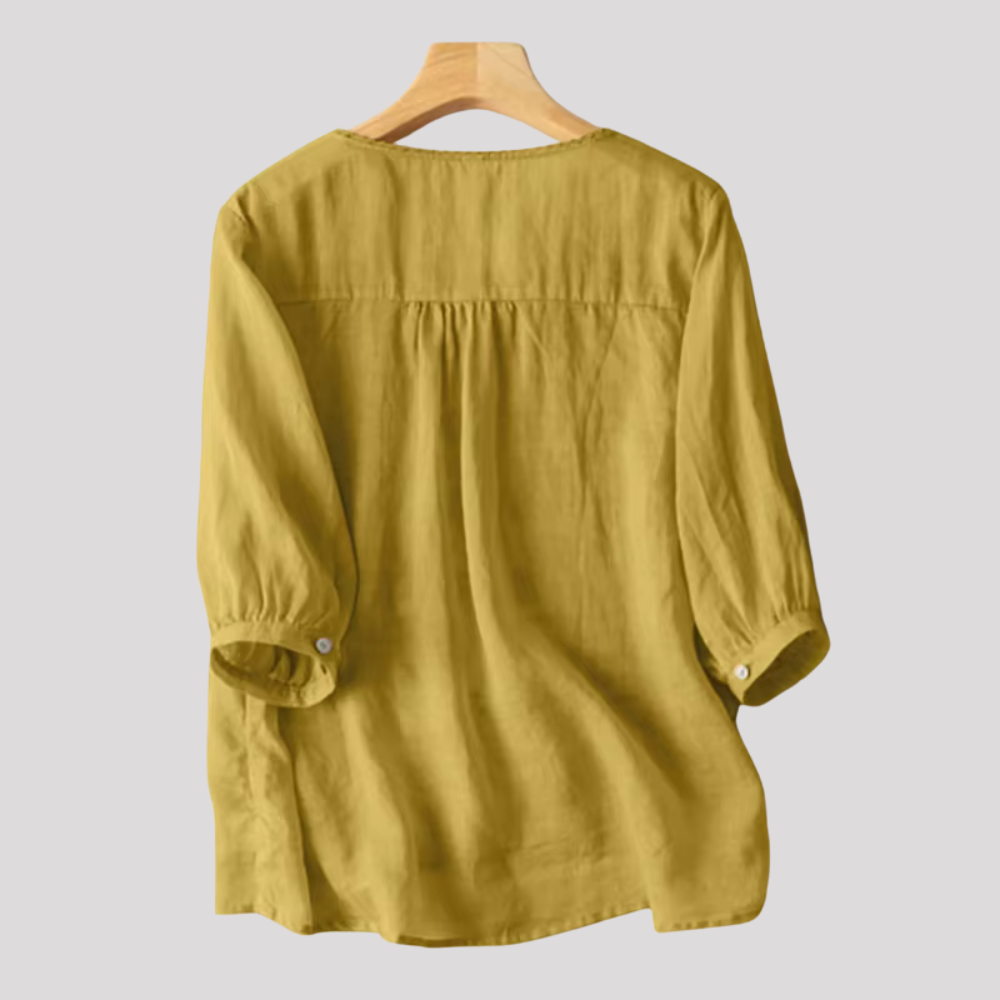 Aurélie –  Bluse in Weiß mit Stickerei