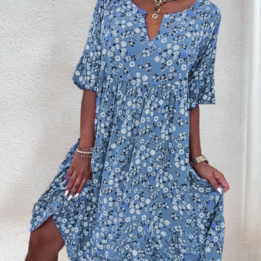 FLORANTINE - Blumiges Midikleid in Pink – Der Sommer zum Anziehen