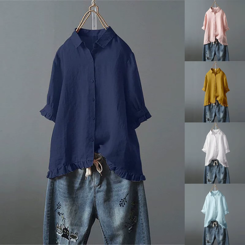 Aloisia – Leichte Oversized-Bluse mit verspielten Details