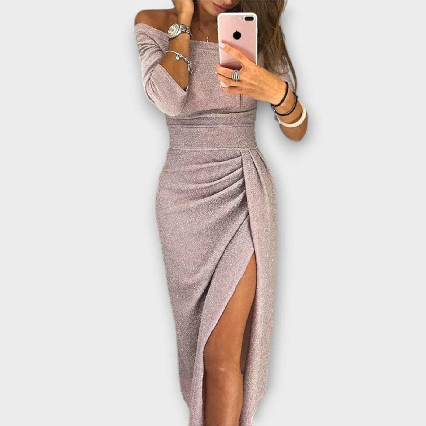 Lore®️ - Elegantes Off-Shoulder Kleid