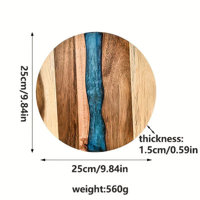 Rundes Schneidebrett aus Akazienholz – Vielseitige Küchenplatte für Steak, Snacks und mehr