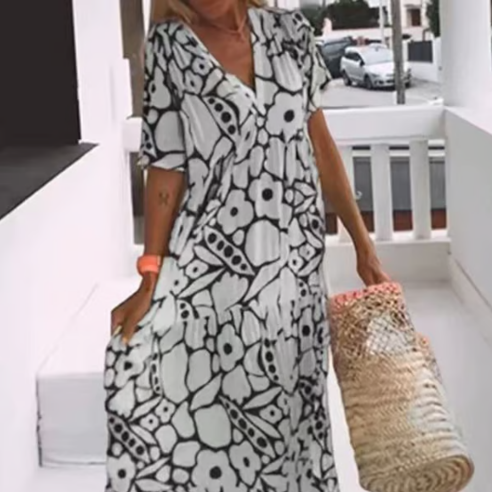 Marisa – Sommerliches Maxikleid mit floralen Prints
