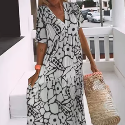Marisa – Sommerliches Maxikleid mit floralen Prints