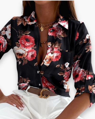 Damen Elegante Bluse mit Umlegekragen | Vielseitig