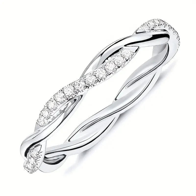 Geflochtener gedrehter Ring für Damen