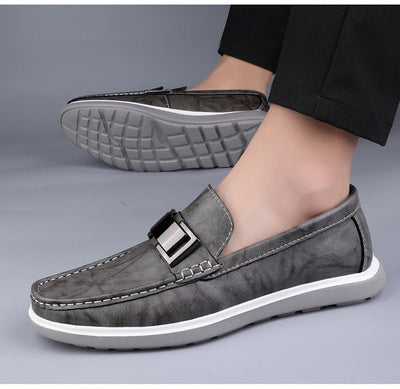 Elegante Herren-Slipper aus braunem Leder im britischen Stil - Weston