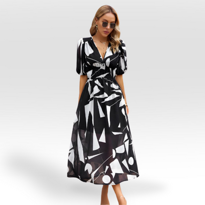 Brandt & Belle | Entspanntes Midikleid mit V-Ausschnitt