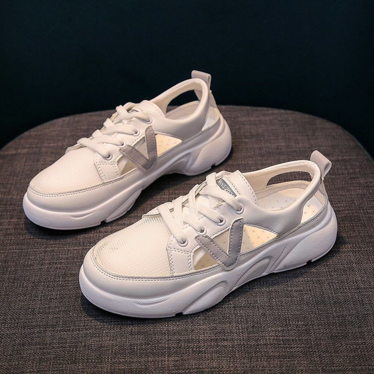 Damen Turnschuhe mit perforiertem Design weiß - Avelyn