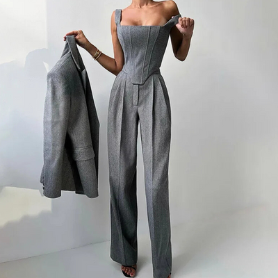 Agata | Dreiteiliges Set mit Doppeljacke