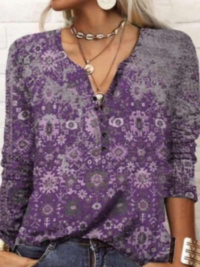 Retro Aztekenmuster Langarm Pullover